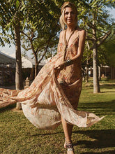 Load image into Gallery viewer, Floral Print Halter Beach Bohemia Maxi Dress