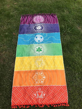 Load image into Gallery viewer, Unique Rectangle Rainbow Summer Beach Towel Yoga Mat