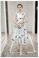 Load image into Gallery viewer, Floral Sleeveless Belted Midi Dress