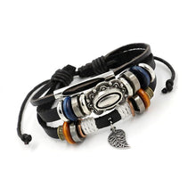 Load image into Gallery viewer, Beaded Leather Bracelet Adjustable Leather New Bracelet Jewelry
