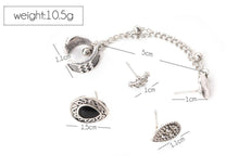 Load image into Gallery viewer, 4 PCS Vintage Chain Tassels Crown Water Drop Pattern Earrings