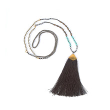 Load image into Gallery viewer, Ethnic Long Necklace Bohemian Fringed Sweater Chain Handmade Beads