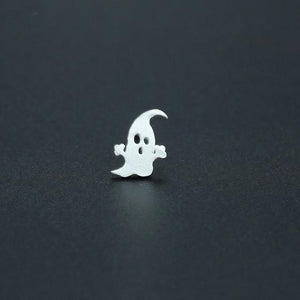 Halloween Ghost and Pumpkin Stud Earrings