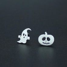 Load image into Gallery viewer, Halloween Ghost and Pumpkin Stud Earrings