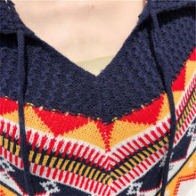Load image into Gallery viewer, Folk Style Tassel Knit Shawl Cloak Sweater
