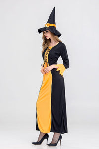 Halloween Witch Cosplay Party Maxi Dress