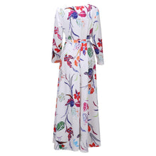 Load image into Gallery viewer, Sexy V Neck Floral Printed Big Swing Maxi Dress