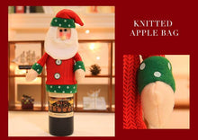 Load image into Gallery viewer, Christmas figurines champagne bottle set