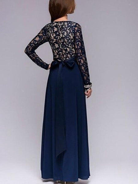 Lace Waisted Evening Dress