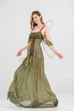 Load image into Gallery viewer, Green Halloween Cosplay Party Maxi Dress