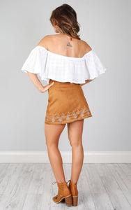 Boho Autumn High Waist Solid Color A-line Skirt