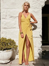 Load image into Gallery viewer, Backless Split-side Maxi Dress