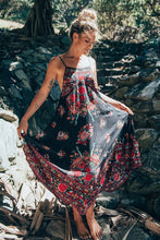 Load image into Gallery viewer, Floral Print Backless Beach Maxi Dress