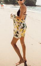 Load image into Gallery viewer, Fashion Lemon Print Short Sleeve Outwear Bikini Cover Up
