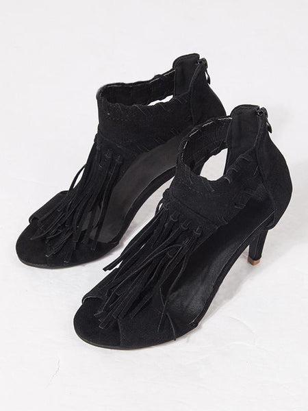 Fashion Tassels Heels Shoes For Women