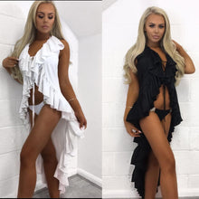 Load image into Gallery viewer, Sexy Sleeveless Irregular Swimwear Tops Bikini Cover Up