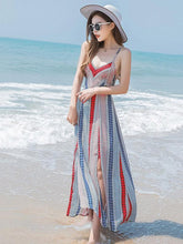 Load image into Gallery viewer, Sexy Bohemia Spaghetti Straps Deep V Neck Backless Beach Maxi Dress