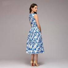 Load image into Gallery viewer, 2018 Hepburn Style mini dress big hem print dress