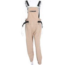 Load image into Gallery viewer, Khaki Zipper Bib with Pockets Fashion Casual Sexy Long Jumpsuits
