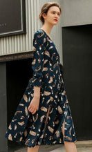 Load image into Gallery viewer, Printed V Neck Long Sleeve Beach Maxi Dress