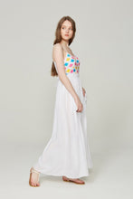 Load image into Gallery viewer, New Spaghetti Strap Backless Embroidered Maxi Dress