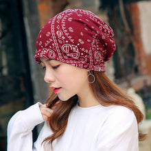 Load image into Gallery viewer, Pullover hat ethnic style bag head hat pile hat dual-purpose bib