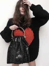 Load image into Gallery viewer, Fashion Knitting Loose Sweet heart Sweater Tops