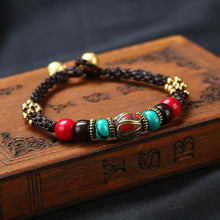 Load image into Gallery viewer, New Tibetan ethnic jewelry hand-woven Nepal Pearl retro bracelet