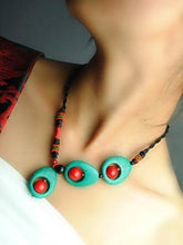Load image into Gallery viewer, Vintage Handmade Turquoise Clavicle Necklaces Accessories