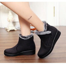 Load image into Gallery viewer, Winter Zipper Wedge Heel Keep Warm Ankle Snow Boots For Women