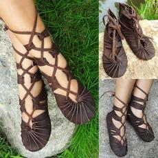 Hippie Bandage Casual Leather Sandals Shoes