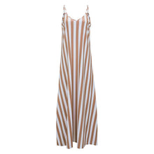 Load image into Gallery viewer, Stripe Spaghetti Strap Loose Maxi Long Dress