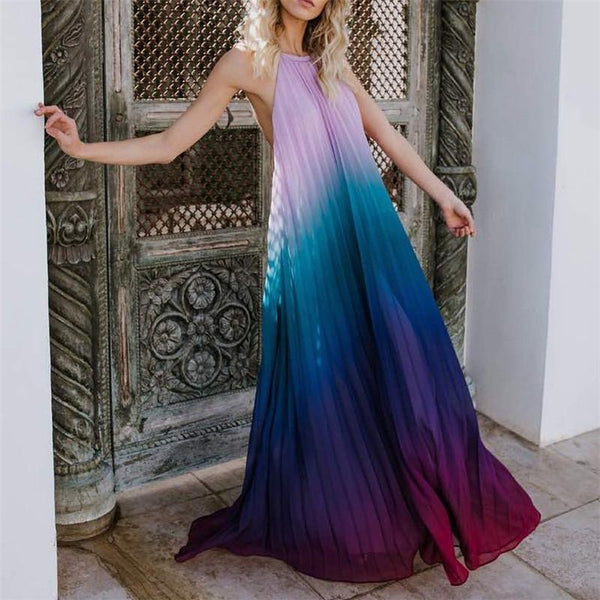 Halter Sleeveless Bohemia 2018 Maxi Dress