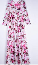Load image into Gallery viewer, New Summer Printed Long Sleeve High Waist Maxi Dress