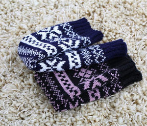 Half refers to the warm knit typing women s thick wool Half palm gloves - 5