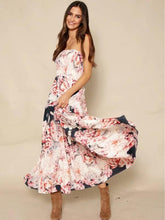 Load image into Gallery viewer, Sexy Strapless Backless Floral Print Boho Beach Maxi Dress