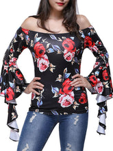 Load image into Gallery viewer, Sexy horn with a shoulder print slim long-sleeved shirt