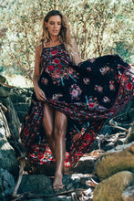 Load image into Gallery viewer, Floral Print Backless Beach Maxi Dress