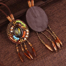 Load image into Gallery viewer, 6 Designs Fashion handmade braided vintage Bohemia necklace women Nepal jewelry,New ethnic necklace leather necklace