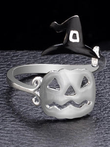 Halloween Witch's Hat&Broomstick Hollow Rings