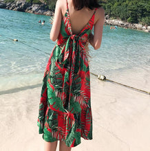 Load image into Gallery viewer, Print Spaghetti Strap Beach Dress