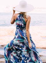 Load image into Gallery viewer, Spaghetti Stripe Printed Beach Bohemia Maxi Dress