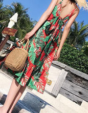 Load image into Gallery viewer, Print Spaghetti Strap Beach Dress