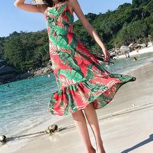 Load image into Gallery viewer, Print Spaghetti Strap Beach Dress