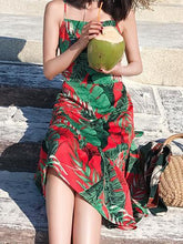 Load image into Gallery viewer, Print Spaghetti Strap Beach Dress