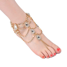 Load image into Gallery viewer, Rhinestone foot alloy accessories diamond jewelry personalized anklet