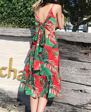 Load image into Gallery viewer, Print Spaghetti Strap Beach Dress