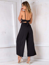 Load image into Gallery viewer, 2018 Sexy Spaghetti Strap Solid Color Wide Leg Pants Jumpsuit Rompers