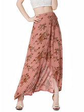 Load image into Gallery viewer, Flower High Waist Split Beach Maxi Skirt