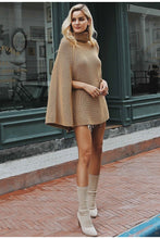 Load image into Gallery viewer, Knitted turtleneck Women Camel casual pullover Autumn Sweater